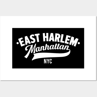 East Harlem Manhattan Minimal Typo Art - T-Shirt & Apparel Design Posters and Art